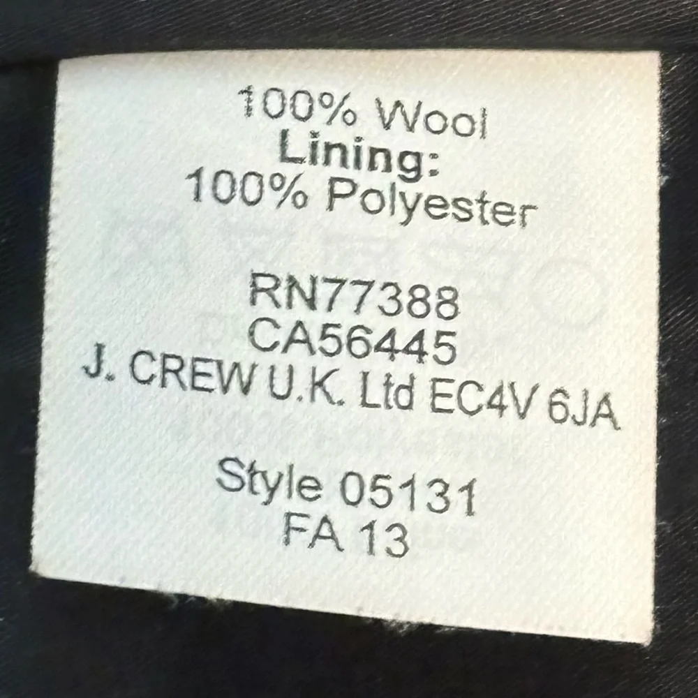 J. Crew Colorblock pencil skirt in houndstooth wool blend women's 8 Black & Gray